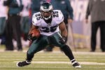 EAST RUTHERFORD, NJ - NOVEMBER 20:  LeSean McCoy #25 of the Philadelphia Eagles runs the ball against the New York Giants in the first half at MetLife Stadium on November 20, 2011 in East Rutherford, New Jersey.  (Photo by Al Bello/Getty Images)