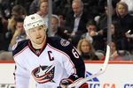 MONTREAL, CANADA - DECEMBER 6:  Rick Nash #61 of the Columbus Blue Jackets skates during the NHL game against the Montreal Canadiens at the Bell Centre on December 6, 2011 in Montreal, Quebec, Canada.  The Blue Jackets defeated the Canadiens 3-2 in a shootout.  (Photo by Richard Wolowicz/Getty Images)
