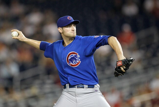 WASHINGTON, DC - JULY 06:  Chris Carpenter #37 of the Chicago Cubs pitches against the Washington Nationals at Nationals Park on July 6, 2011 in Washington, DC.  (Photo by Rob Carr/Getty Images)