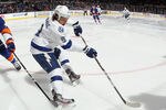 UNIONDALE, NY - DECEMBER 06:  Steve Downie #9 of the Tampa Bay Lightning skates against the New York Islanders at the Nassau Veterans Memorial Coliseum on December 6, 2011 in Uniondale, New York. The Islanders defeated the Lightning 5-1.  (Photo by Bruce Bennett/Getty Images)