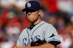 ARLINGTON, TX - SEPTEMBER 30:  Pitcher Matt Moore #55 of the Tampa Bay Rays on the mound in the first inning while taking on the Texas Rangers during Game One of the American League Division Series at Rangers Ballpark in Arlington on September 30, 2011 in Arlington, Texas.  (Photo by Tom Pennington/Getty Images)