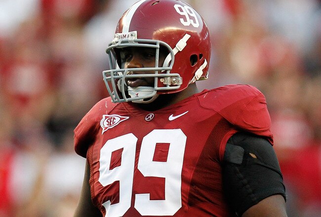 TUSCALOOSA, AL - OCTOBER 08:  Josh Chapman #99 of the Alabama Crimson Tide against the Vanderbilt Commodores at Bryant-Denny Stadium on October 8, 2011 in Tuscaloosa, Alabama.  (Photo by Kevin C. Cox/Getty Images)