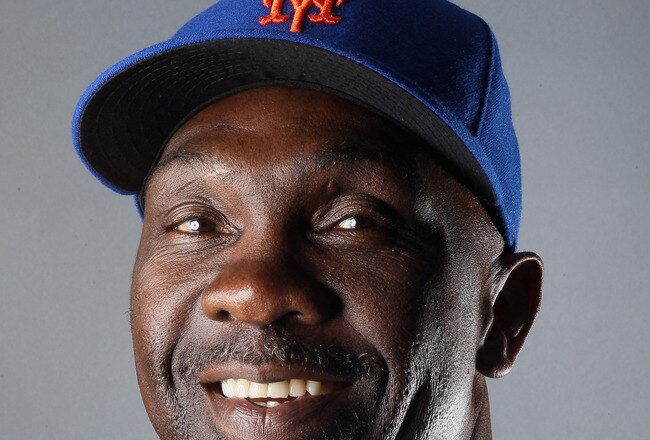 PORT ST. LUCIE, FL - FEBRUARY 24:  Mookie Wilson #53 of the New York Mets poses for a portrait during the New York Mets Photo Day on February 24, 2011 at Digital Domain Park in Port St. Lucie, Florida.  (Photo by Elsa/Getty Images)