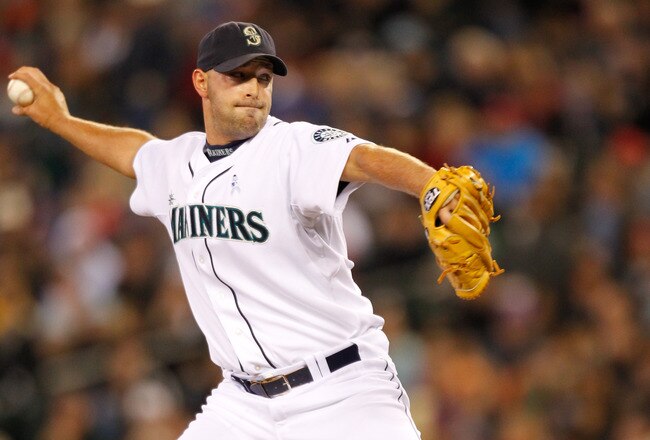 SEATTLE - JUNE 20:  Closing pitcher David Aardsma #53 of the Seattle Mariners pitches against the Cincinnati Reds on June 20, 2010 at Safeco Field in Seattle, Washington. (Photo by Otto Greule Jr/Getty Images)
