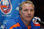 UNIONDALE, NY - SEPTEMBER 15:  Islanders General Manager Garth Snow speaks to the media during a press conference to announce center John Tavares has signed a six-year contract extension with the New York Islanders on September 15, 2011 at the Nassau Coliseum in Uniondale, New York.  (Photo by Mike Stobe/Getty Images for New York Islanders)