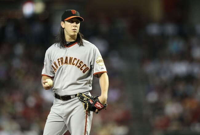 PHOENIX, AZ - SEPTEMBER 25:  Starting pitcher Tim Lincecum #55 of the San Francisco Giants during the Major League Baseball game against the Arizona Diamondbacks at Chase Field on September 25, 2011 in Phoenix, Arizona. The Diamondbacks defeated Giants 5-2.  (Photo by Christian Petersen/Getty Images)