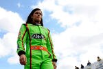 DAYTONA BEACH, FL - FEBRUARY 22:  Danica Patrick, driver of the #10 GoDaddy.com Chevrolet, walks through the gragage during practice for the NASCAR Sprint Cup Series Daytona 500 at Daytona International Speedway on February 22, 2012 in Daytona Beach, Florida.  (Photo by Jared C. Tilton/Getty Images for NASCAR)