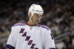 PITTSBURGH, PA - MARCH 20:  Brandon Dubinsky #17 of the New York Rangers looks on against the Pittsburgh Penguins at Consol Energy Center on March 20, 2011 in Pittsburgh, Pennsylvania.  (Photo by Justin K. Aller/Getty Images)