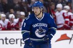 VANCOUVER, CANADA - DECEMBER 21: Cody Hodgson #9 of the Vancouver Canucks skates during NHL action against the Detroit Red Wings on December 21, 2011 at Rogers Arena in Vancouver, British Columbia, Canada.  (Photo by Rich Lam/Getty Images)