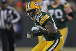 GREEN BAY, WI - DECEMBER 11: Donald Driver #80 of the Green Bay Packers celebrates a first down catch against the Oakland Raiders at Lambeau Field on December 11, 2011 in Green Bay, Wisconsin. The Packers defeated the Raiders 46-16. (Photo by Jonathan Daniel/Getty Images)