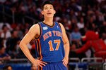 ORLANDO, FL - FEBRUARY 24:  Jeremy Lin #17 of the New York Knicks and Team Shaq looks on during the BBVA Rising Stars Challenge part of the 2012 NBA All-Star Weekend at Amway Center on February 24, 2012 in Orlando, Florida.  NOTE TO USER: User expressly acknowledges and agrees that, by downloading and or using this photograph, User is consenting to the terms and conditions of the Getty Images License Agreement.  (Photo by Mike Ehrmann/Getty Images)