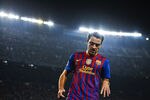BARCELONA, SPAIN - JANUARY 25:  Xavi Hernandez of FC Barcelona looks on during the Copa del Rey quarter final second leg match between FC Barcelona and Real Madrid at Camp Nou on January 25, 2012 in Barcelona, Spain.  (Photo by David Ramos/Getty Images)