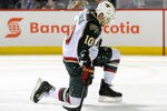 MONTREAL, CANADA - MARCH 1:  Devin Setoguchi #10 of the Minnesota Wild gets up off the ice after falling on his shootout attempt during the NHL game against the Montreal Canadiens at the Bell Centre on March 1, 2012 in Montreal, Quebec, Canada.  The Canadiens defeated the Wild 5-4 in a shootout.  (Photo by Richard Wolowicz/Getty Images)