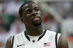 EAST LANSING, MI - MARCH 04: Draymond Green #23 of the Michigan State Spartans reacts after the loss of the game against the Ohio State Buckeyees  at Breslin Center on March 4, 2012 in East Lansing, Michigan. Ohio State defeated Michigan State Spartans 72-70 and won a share of the Big Ten Title.  (Photo by Leon Halip/Getty Images)