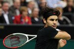 ROTTERDAM, NETHERLANDS - FEBRUARY 19:  Roger Federer of Switzerland in action against Juan Martin Del Potro of Argentina in the Final on day 7 of the ABN AMRO World Tennis Tournament on February 19, 2012 in Rotterdam, Netherlands.  (Photo by Dean Mouhtaropoulos/Getty Images)