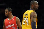 LOS ANGELES, CA - DECEMBER 19:  Chris Paul #3 of the Los Angeles Clippers and Kobe Bryant #24 of the Los Angeles Lakers on court during the game at Staples Center on December 19, 2011 in Los Angeles, California.  (Photo by Harry How/Getty Images)