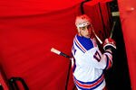RALEIGH, NC - MARCH 01:  Brandon Dubinsky #17 of the New York Rangers leaves the ice after warmups before a game against the Carolina Hurricanes during play at the RBC Center on March 1, 2012 in Raleigh, North Carolina.  (Photo by Grant Halverson/Getty Images)