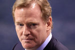 INDIANAPOLIS, IN - FEBRUARY 05:  NFL commissioner Roger Goodell walks on the field prior to Super Bowl XLVI between the New York Giants and the New England Patriots at Lucas Oil Stadium on February 5, 2012 in Indianapolis, Indiana.  (Photo by Chris Trotman/Getty Images)