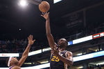 PHOENIX - OCTOBER 12:  Al Jefferson #25 of the Utah Jazz puts up a shot during the preseason NBA game against the Phoenix Suns at US Airways Center on October 12, 2010 in Phoenix, Arizona. NOTE TO USER: User expressly acknowledges and agrees that, by downloading and or using this photograph, User is consenting to the terms and conditions of the Getty Images License Agreement.  (Photo by Christian Petersen/Getty Images)