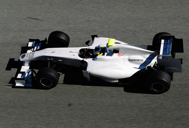 JEREZ DE LA FRONTERA, SPAIN - FEBRUARY 07:  Pedro de la Rosa of Spain and Hispania Racing Team drives during Formula One winter testing at the Circuito de Jerez on February 7, 2012 in Jerez de la Frontera, Spain.  (Photo by Paul Gilham/Getty Images)