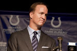 INDIANAPOLIS, IN - MARCH 07:  Peyton Manning attends a press conference announcing Manning's release from the Colts at Indiana Farm Bureau Football Center on March 7, 2012 in Indianapolis, Indiana.  (Photo by Joey Foley/Getty Images)