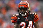 CINCINNATI, OH - NOVEMBER 27: Adam Jones #24 of the Cincinnati Bengals looks to a teammate during the game agains the Cleveland Browns at Paul Brown Stadium on November 27, 2011 in Cincinnati, Ohio.  (Photo by Tyler Barrick/Getty Images)