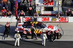DAYTONA BEACH, FL - FEBRUARY 23:  Greg Biffle, driver of the #16 3M Ford, pits during the NASCAR Sprint Cup Series Gatorade Duel 2 at Daytona International Speedway on February 23, 2012 in Daytona Beach, Florida.  (Photo by Matthew Stockman/Getty Images)