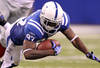 INDIANAPOLIS - SEPTEMBER 19:  Reggie Wayne #87 of the Indianapolis Colts dives for extra yards during the NFL game against the New York Giants  at Lucas Oil Stadium on September 19, 2010 in Indianapolis, Indiana.  (Photo by Andy Lyons/Getty Images)