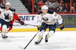 OTTAWA, CANADA - OCTOBER 20: Marcus Foligno #82 of the Buffalo Sabres skates in his NHL debut against the Ottawa Senators during an NHL game at Scotiabank Place on December 20, 2011 in Ottawa, Ontario, Canada.  (Photo by Jana Chytilova/Freestyle Photography/Getty Images)