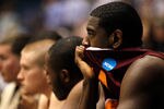 DAYTON, OH - MARCH 13:  Randy Dezouvre #23 of the Iona Gaels reacts from the bench late in the second half while taking on the Brigham Young Cougars in the first round of the 2011 NCAA men's basketball tournament at UD Arena on March 13, 2012 in Dayton, Ohio.  (Photo by Gregory Shamus/Getty Images)
