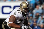 CHARLOTTE, NC - NOVEMBER 07:  Carl Nicks #77 of the New Orleans Saints against the Carolina Panthers during their game at Bank of America Stadium on November 7, 2010 in Charlotte, North Carolina.  (Photo by Streeter Lecka/Getty Images)