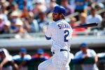 MESA, AZ - MARCH 8: Ian Stewart #2 of the Chicago Cubs bats during the game Seattle Mariners at HoHoKam Stadium on March 8, 2012 in Mesa, Arizona. (Photo by Rob Tringali/Getty Images)