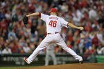 PHILADELPHIA, PA - OCTOBER 07:  Ryan Madson #46 of the Philadelphia Phillies throwsa a pitch against the St. Louis Cardinals during Game Five of the National League Divisional Series at Citizens Bank Park on October 7, 2011 in Philadelphia, Pennsylvania.  (Photo by Drew Hallowell/Getty Images)