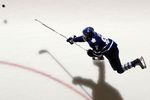 UNIONDALE, NY - JANUARY 24:  Phil Kessel #81 of the Toronto Maple Leafs warms up before playing against the New York Islanders on January 24, 2012 at Nassau Coliseum in Uniondale, New York. The Maple Leafs defeated the Islanders 4-3 after overtime.  (Photo by Jim McIsaac/Getty Images)
