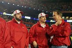 MIAMI GARDENS, FL - JANUARY 31:   (L-R) Robert Mathis, Jeff Saturday, Dallas Clark and Peyton Manning of the Indianapolis Colts look on during the 2010 AFC-NFC Pro Bowl at Sun Life Stadium on January 31, 2010 in Miami Gardens, Florida.  (Photo by Scott Halleran/Getty Images)