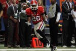 ATLANTA, GA - DECEMBER 03:  Malcolm Mitchell #26 of the Georgia Bulldogs can't make a play on a pass in the first quarter against the LSU Tigers during the 2011 SEC Conference Championship at  Georgia Dome on December 3, 2011 in Atlanta, Georgia.  (Photo by Kevin C. Cox/Getty Images)