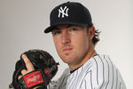 TAMPA, FL - FEBRUARY 27:  Phil Hughes #65 of the New York Yankees poses for a portrait during the New York Yankees Photo Day on February 27, 2012 in Tampa, Florida.  (Photo by Nick Laham/Getty Images)
