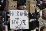 ANAHEIM, CA - NOVEMBER 27:  Fans show their displeasure for head coach Randy Carlyle (not pictured) of the Anaheim Ducks in the second period against the Toronto Maple Leafs at Honda Center on November 27, 2011 in Anaheim, California. The Leafs defeated the Ducks 5-2.  (Photo by Jeff Gross/Getty Images)