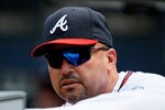 ATLANTA, GA - SEPTEMBER 14:  Fredi Gonzalez #33 of the Atlanta Braves looks on during the game against the Florida Marlins at Turner Field on September 14, 2011 in Atlanta, Georgia.  (Photo by Kevin C. Cox/Getty Images)