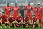 ST HELENS, ENGLAND - MARCH 14:  The Liverpool team line up ahead of the NextGen Series Semi-Final match between Liverpool U19 and Ajax U19 at Langtree Park on March 14, 2012 in St Helens, England.  (Photo by Clint Hughes/Getty Images)