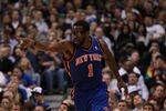 DALLAS, TX - MARCH 06:  Amare Stoudemire #1 of the New York Knicks reacts during play against the Dallas Mavericks at American Airlines Center on March 6, 2012 in Dallas, Texas.  NOTE TO USER: User expressly acknowledges and agrees that, by downloading and or using this photograph, User is consenting to the terms and conditions of the Getty Images License Agreement.  (Photo by Ronald Martinez/Getty Images)