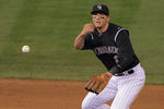 DENVER, CO - SEPTEMBER 07:  Shortstop Troy Tulowitzki #2 of the Colorado Rockies gets a force out on Paul Goldschmidt #44 of the Arizona Diamondbacks at second base but was unable to complete the double play on Geoff Blum #27 of the Arizona Diamondbacks in the ninth inning at Coors Field on September 7, 2011 in Denver, Colorado. The Diamondbacks defeated the Rockies 5-3.  (Photo by Doug Pensinger/Getty Images)
