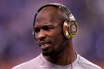 INDIANAPOLIS, IN - FEBRUARY 05:  Chad Ochocinco #85 of the New England Patriots waits on the field during warmups before the New England Patriots take on the New York Giants in Super Bowl XLVI at Lucas Oil Stadium on February 5, 2012 in Indianapolis, Indiana.  (Photo by Elsa/Getty Images)