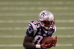 INDIANAPOLIS, IN - FEBRUARY 05:  Chad Ochocinco #85 of the New England Patriots makes a catch against the New York Giants during Super Bowl XLVI at Lucas Oil Stadium on February 5, 2012 in Indianapolis, Indiana.  (Photo by Jeff Gross/Getty Images)