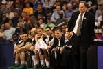 PHOENIX, AZ - MARCH 22:  Head coach Tom Izzo of the Michigan State Spartans reacts as the Spartans take on the Louisville Cardinals during the 2012 NCAA Men's Basketball West Regional Semifinal game at US Airways Center on March 22, 2012 in Phoenix, Arizona.  (Photo by Jamie Squire/Getty Images)