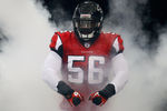 ATLANTA, GA - NOVEMBER 27:  Sean Weatherspoon #56 of the Atlanta Falcons enters the field during player introductions prior to facing the Minnesota Vikings at Georgia Dome on November 27, 2011 in Atlanta, Georgia.  (Photo by Kevin C. Cox/Getty Images)