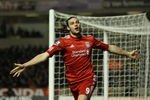 WOLVERHAMPTON, ENGLAND - JANUARY 31:  Andy Carroll of Liverpool celebrates his goal during the Barclays Premier League match between Wolverhampton Wanderers and Liverpool at Molineux on January 31, 2012 in Wolverhampton, England.  (Photo by Clive Mason/Getty Images)