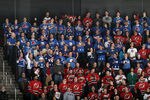 NEWARK, NJ - NOVEMBER 05:  Fans of the defunct NHL team Quebec Nordiques attend the game between the New Jersey Devils and the Winnipeg Jets at the Prudential Center on November 5, 2011 in Newark, New Jersey.  (Photo by Jim McIsaac/Getty Images)