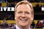 INDIANAPOLIS, IN - FEBRUARY 05:  NFL commissioner Roger Goodell is seen on the field during warmups before the New York Giants take on the New England Patriots in Super Bowl XLVI at Lucas Oil Stadium on February 5, 2012 in Indianapolis, Indiana.  (Photo by Ezra Shaw/Getty Images)