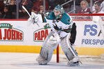 GLENDALE, AZ - MARCH 10:  Goaltender Antti Niemi #31 of the San Jose Sharks in action during the NHL game against the Phoenix Coyotes at Jobing.com Arena on March 10, 2012 in Glendale, Arizona.  The Coyotes defeated the Sharks 3-0.  (Photo by Christian Petersen/Getty Images)